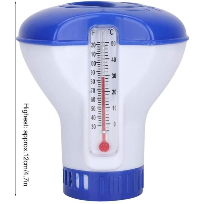 Floateur Distributeur De Chlore Pour Piscine - Réglable, Durable ABS - Pour Comprimés 1 Ou 3 Pouces - 6