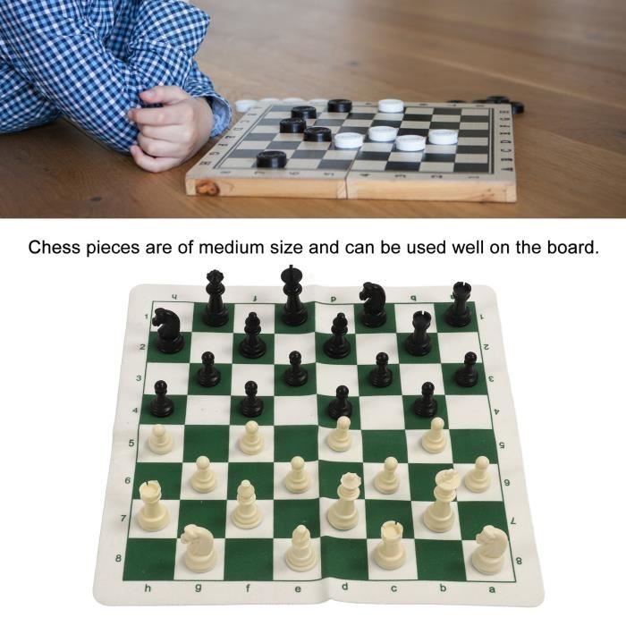 StonKraft Jeu d'échecs pliable en vinyle 46 x 46 cm avec pièces en plastique solide (avec reine supplémentaire) – Idéal pour les joueurs d' échecs professionnels StonKraft Jeu d'échecs pliable en vinyle 46 x 46 cm avec pièces en plastique solide (avec reine supplémentaire) – Idéal pour les joueurs d' échecs professionnels