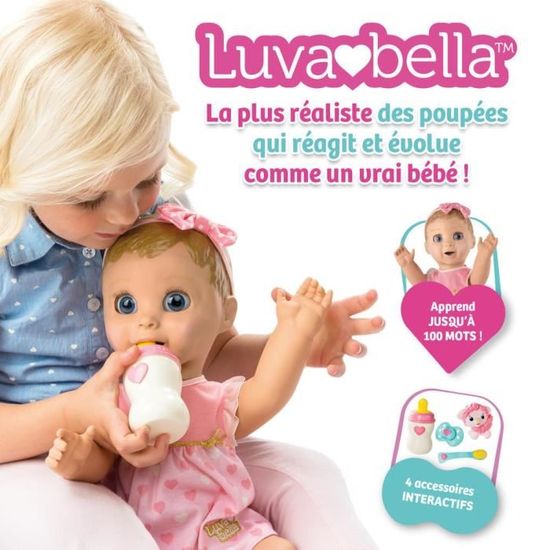 Luvabella™ Nouveau-Né Interactive Bébé Poupée Cheveux Blonds 