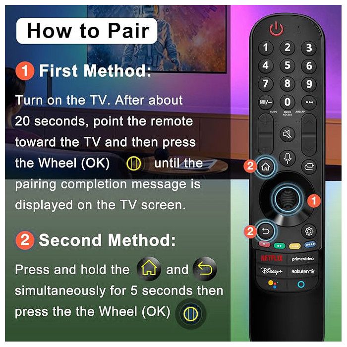 Gc Remote Télécommande TV - LG - AN-MR21GC Magic Remote - NFC - 2021 - Cdiscount ...