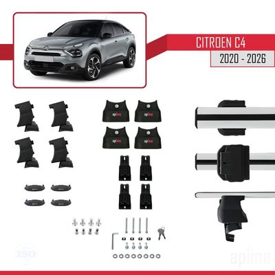 OMAC Barres de Toit transversales en Aluminium pour Seat Leon II 2005-2009 Pre-FL – Antivol – Rainure en T – Testées City Crash – Charge Max 50 kg Noir