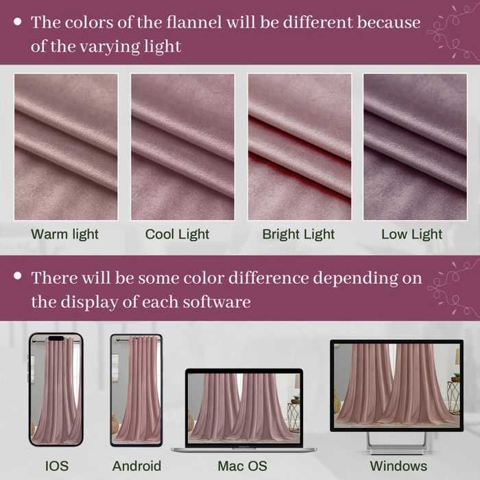 Rideaux Occultants ANHOPE Lot De 2 - Espace Violet Rose Galaxie - Thermiques Isolants 140x214cm