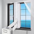 Tissu de Calfeutrage pour Climatisation Mobiles 500CM Joint de Fenêtre Anti-Moustiques Étanche Portable Monobloc 5m