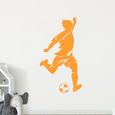Stickers Muraux Deco Chambre Enfant Sport Football Orange