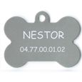 Medaille gravee pour chien Grand Modele OS NEPTUNE - Argent-0