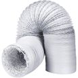 Tuyau d'évacuation - HAOPYOU - Flexible 200mm - Longueur 6M - Gaine de ventilation en PVC Aluminium - Universel