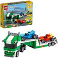 LEGO® Creator 3-en-1 31113 Le Transporteur de Voitures de Course, Jouet, Camion avec Remorque-0