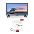 PACK STRONG TV LED 24" 60cm Téléviseur HD 12V CAMPING CAR BATEAU + TONNA Antenne TNT HD Omnidirectionnelle Noir-0