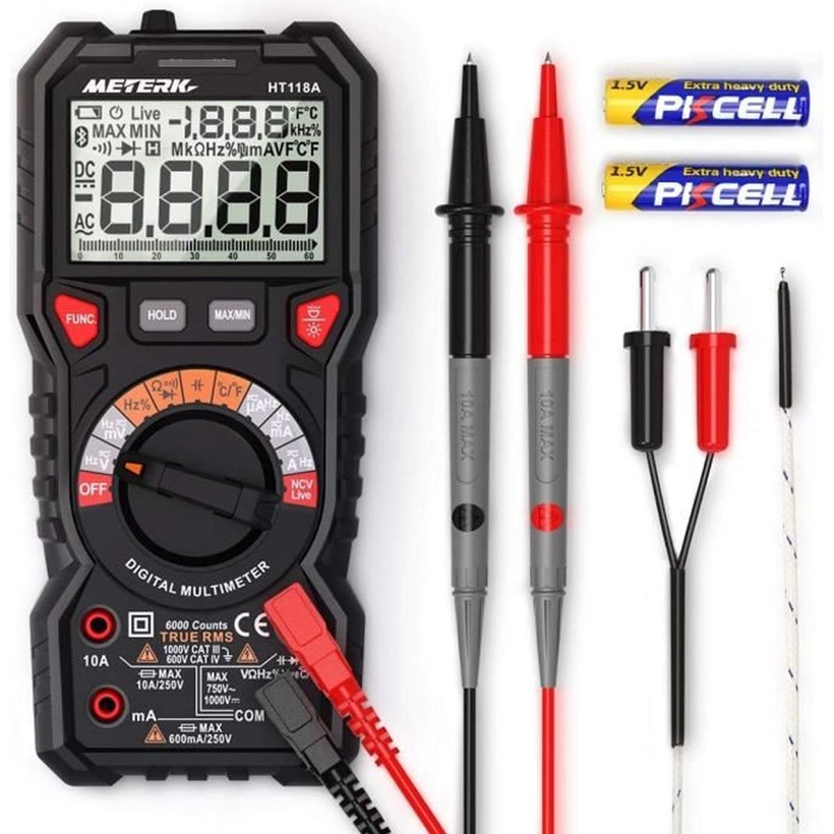 Multimètre, Testeur Electrique, Tacklife DM01M Avancé TRMS 6000 Points