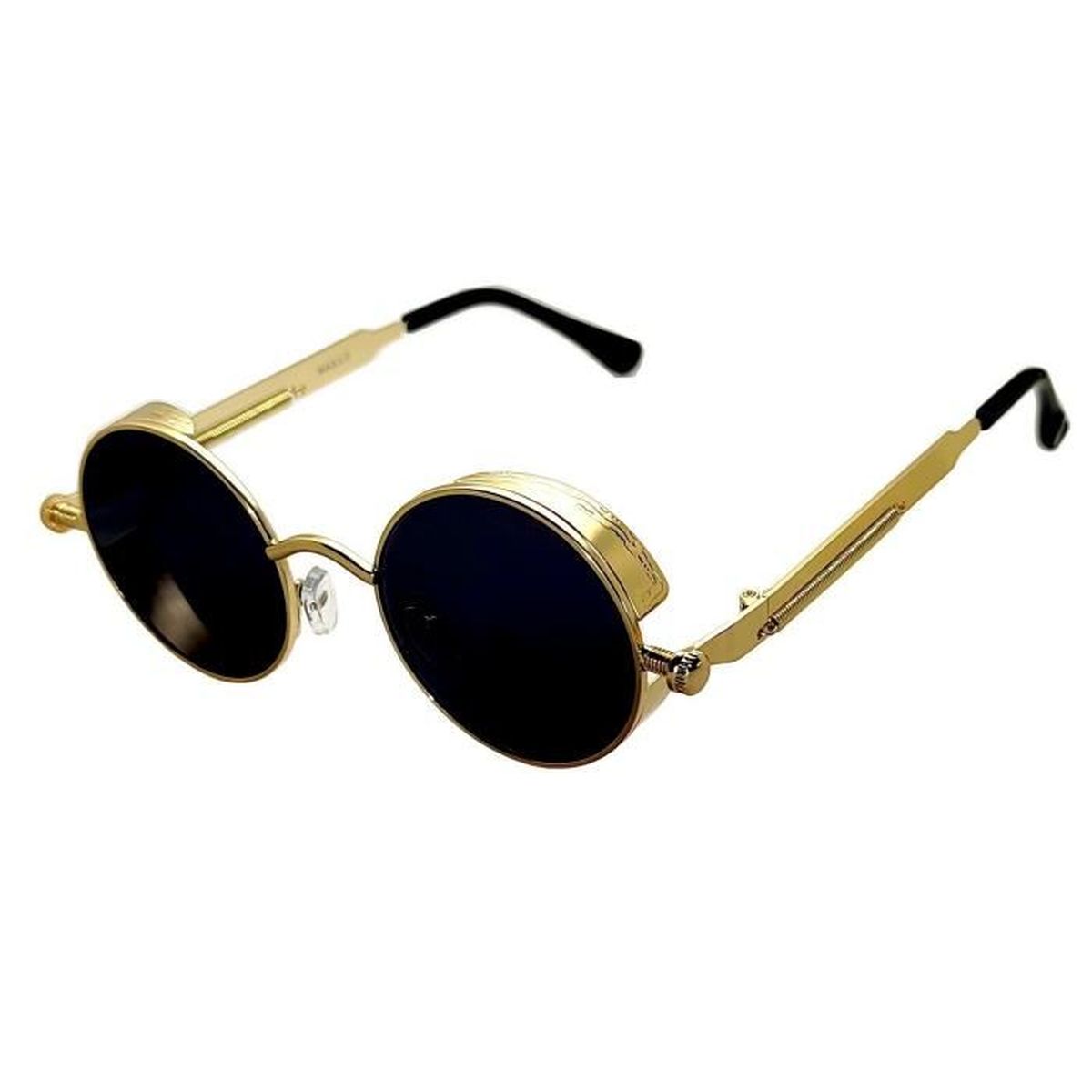 Rock Folk Lunettes De Soleil Rondes POLARISÉES Steampunk Homme Vintage Lens