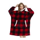 FREOSEN Plaid à Capuche Long Adulte Plaid Pull Couverture Canapé Polaire avec Manche Fermeture Femme Homme avec Poches TV Hiver 120 x 80 cm