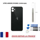 ITECHFRANCE® vitre arrière compatible IPHONE 12 MINI NOIR 5.4 qualité origine en verre, coque cache batterie double face