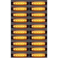 20 X 24V LED Feux de Position Ambre Orange Camion Remorque Châssis Caravane Camionnette