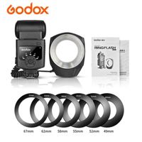 Flash photo,Godox – bague d'adaptation d'objectif, anneau Macro Flash Speedlite pour appareils photo reflex numériques Nikon