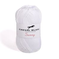 Laines Cheval Blanc - SUNNY fil à tricoter 100% coton 50g - Idéal pour le tricot été et tous vos loisirs créatifs