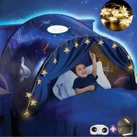 Dream Tents pour enfants Tente de Lit Tente de camping extérieure pour tente pliable + 20pcs étoiles LED Chaîne de Lumières