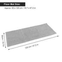 minifinker tapis de cuisine 50x120cm gris argent doux antidérapant cuisine chambre tapis de sol salle de bain deco bain-toilette