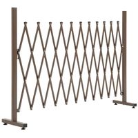 Barrière extensible rétractable barrière de sécurité 300L x 31l x 103H cm alu métal marron
