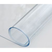 Nappe Transparente épaisse 0,80 mm d'épaisseur – Rectangle 140 x 350 cm – Film robuste protection PVC transparent (sans plis)