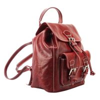 Tony & Paul - Sac à dos - TUSCANY - Cuir marron-rouge -  Homme Rouge