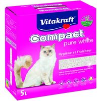 VITAKRAFT Litière Compact Pure White - 5 L - Pour chat