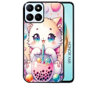 Coque My-Kase pour honor X6 - flower vector designs - Silicone - Noir