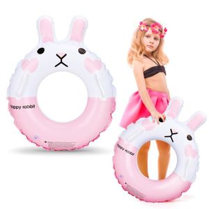 BOUÉE - BRASSARD Blanc rose - Bouée de piscine gonflable pour enfants, Tube avec poignée, anneau de natation, Tubes de rivière