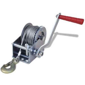 Treuil à Câble Manuel WilTec 1100kg - 8m Câble 2 Vitesses Pour Bateau & Auto