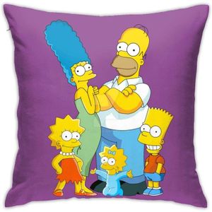 TAIE D'OREILLER Taie d'oreiller décorative - The Simpsons - Lovely Photo - Impression complète - 50x75cm
