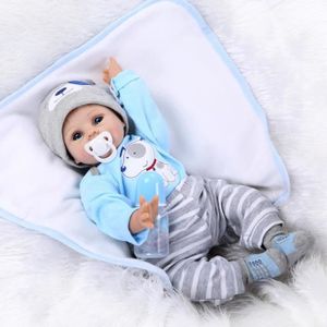 Bebe Reborn Garcon Blond Au Yeux Bleu Cdiscount
