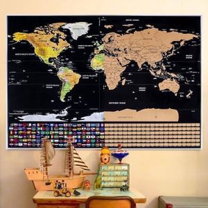 Papier à gratter Carte du Monde à Gratter Voyage Affiche (82x59 cm)
