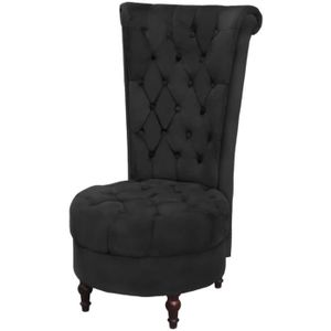 FAUTEUIL Maison Chaise de canapé avec dossier haut Noir Tis