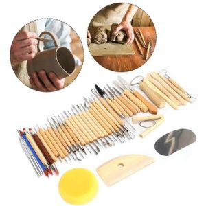 Kocusu Kit d'outils de modélisation, outils de modélisation, outils  d'argile avec tablier, outil de poterie avec sac de transport pour poterie