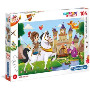 PUZZLE PUZZLE 104 pièces - Chevalier et Dragon - 48 X 33 