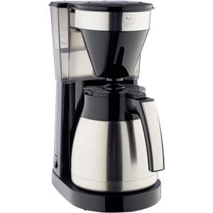 Cafétière filtre MELITTA Easy Top Therm II Steel - Noir - 10 tasses - Porte-filtre compatible lave-vaisselle