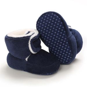 BABIES Bottes d'hiver Bébé Garçons Filles Chaussures Premier Pas Antidérapantes pour Bébés à Semelle Souple Chausson Naissance-bleu