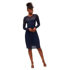 Robe bleu marine dentelle Cdiscount
