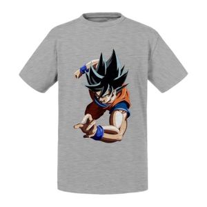 T-SHIRT T-shirt Enfant Gris Dragon Ball Super Son Goku Att
