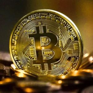 PIÈCE - MONNAIE 1 Pièce Bitcoin Cryptomonnaie Plaqué Or 24 carats 