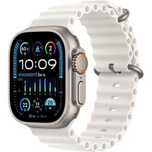 MONTRE CONNECTÉE Apple Watch Ultra 2 GPS + Cellular- 49mm - Boîtier Titanium - Bracelet White Ocean Band