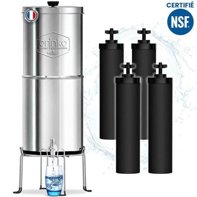 Filtre à eau d'urgence Delta. Filtre à eau personnel pour le camping, la randonnée, le sac à dos et la préparation aux urgences. Léger, réutilisable et biodégradable - Parfait pour la survie