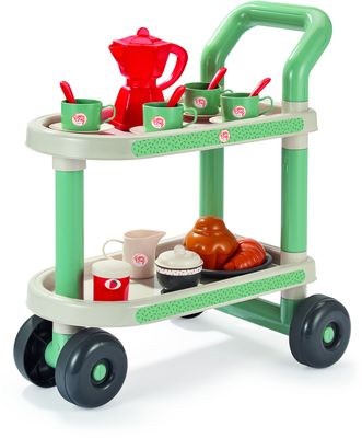 DeAO 54 Pièces Cuisine Enfant Interactive, Dinette Enfant Avec Micro-Ondes, Frigo, Four Et Hotte Aspirante, Kit Cuisine Pour Enfants Avec Lumières, Trois Hauteurs Réglables (Vert