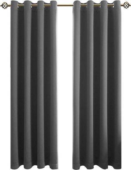 Rideaux Occultants Thermiques Phoniques 140x245cm Beige - Lot 2 Panneaux Avec Oeillets - Chambre Salon