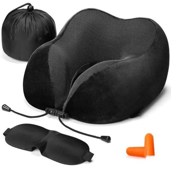 Oreiller Cervical Voyage Cabeau Evolution Cool - Mousse Mémoire Rafraîchissante Avec Housse Lavable