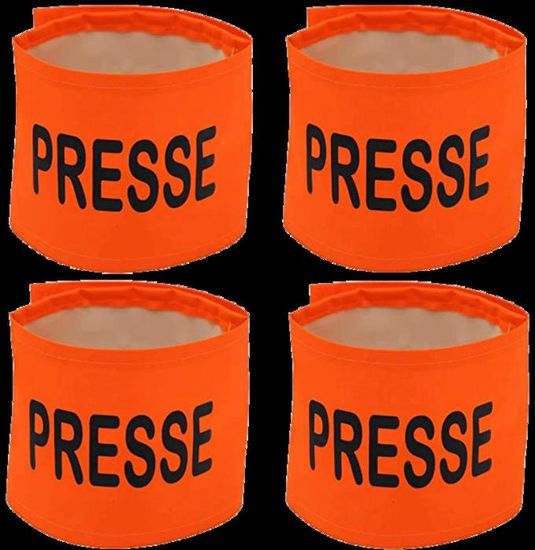 Lot De 4 Brassards De Capitaine Noirs - 33,5x7 Cm, élastique, En Polyester, Pour Football, Basket, Volley, Lavables