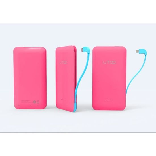 Batterie externe smartphone, ultra plate, rose Cdiscount Téléphonie