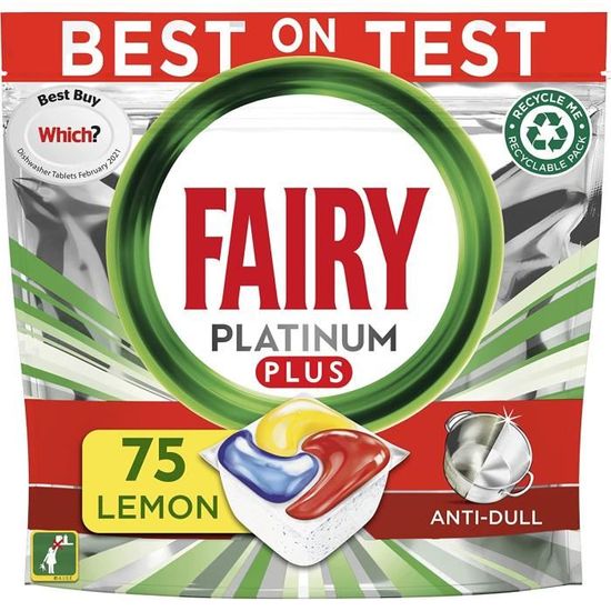 Fairy Platinum Plus Pastilles lave-vaisselle 47 capsules de liquide  vaisselle citron anti-mat[267] - Cdiscount Electroménager