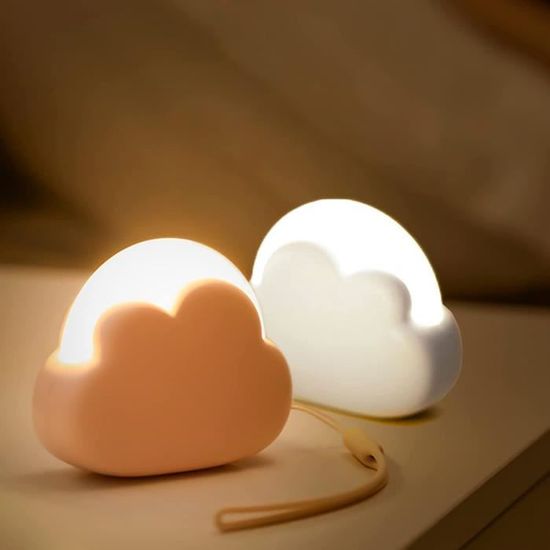 Veilleuse nuage 4 pièces, prise ue, lampe de nuit pour enfants avec capteur  de crépuscule, petite lampe murale LED pour chambre de bébé