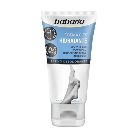 Crème hydratante pieds à l'aloé véra Babaria 150ml Actifs