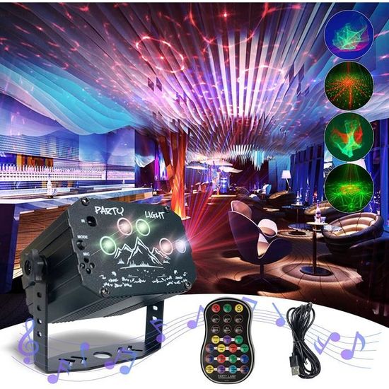 Lot De 2 Mini Boules Disco LED - 5V USB - Capteur Musique - Aimant - Pour Fêtes